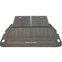 Genuine Toyota 7 Seater Rubber Cargo Mat Set for LandCruiser 300 Series 2021-On